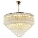 Axyaa Modern Crystal Glass Chandelier for Living and Dining Room