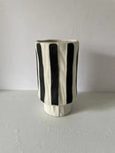 Axyaa Striped Ceramic Vase Geometric Flowerpot Ornament