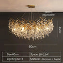 Axyaa Gold Crystal Chandeliers: Luxury Lighting for Living Room, Dining Room, Bedroom.