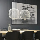Axyaa Modern Cage Chandelier Pendant Lamp for Hotel Lobby Restaurant