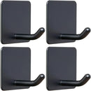 Axyaa Stainless Steel Adhesive Towel Hook: Heavy Duty Silver Sticky Hanger