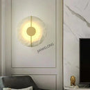 Axyaa Alabaster Marble Wall Sconce - Modern Elegant Light for Bedroom Living Room Aisle