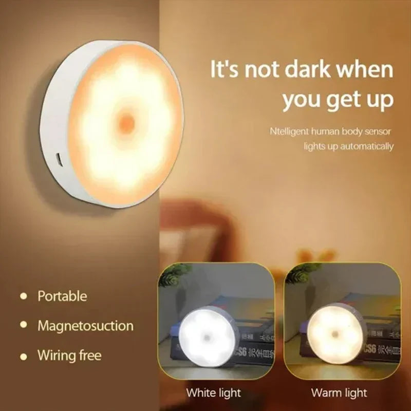 Axyaa PIR Motion Sensor LED Night Light USB Rechargeable Wireless Closet Lamp