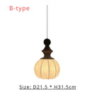 Axyaa Silk & Wood Pendant Lamp - Elegant Home Lighting for Dining, Kitchen & Bedroom