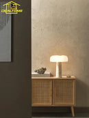 Axyaa Wabi-sabi Mushroom Desk Lamp LED, Marble Base Art Decor Table Light