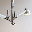 Axyaa Silver Double Head Swing Arm Pendant Light for Office Hotel Living Room
