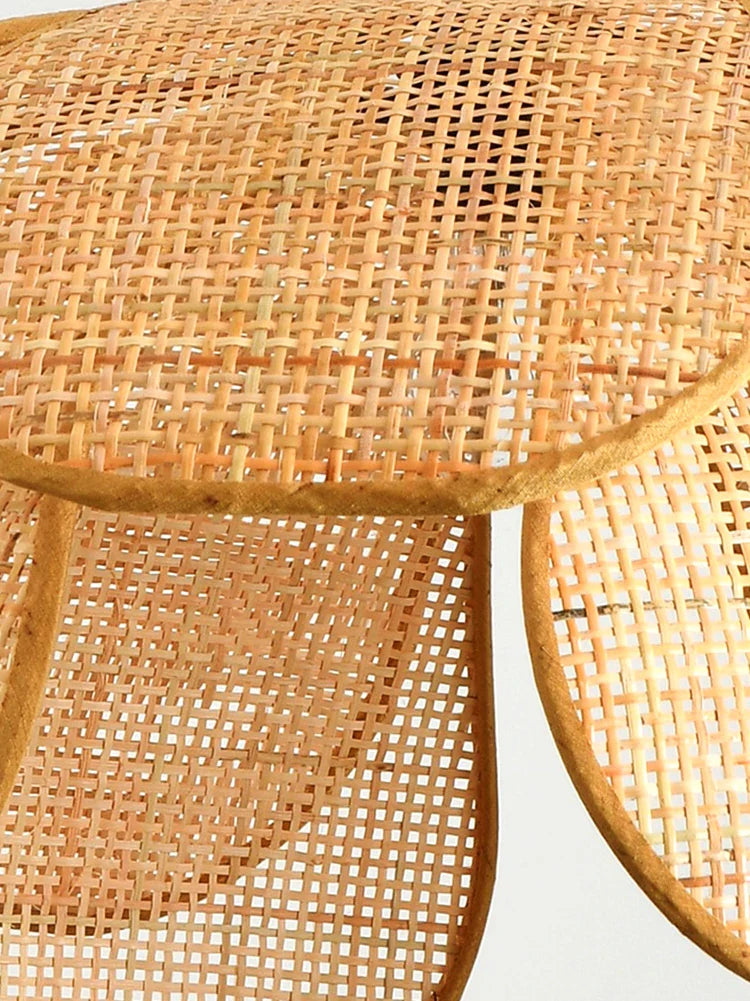 Axyaa Wabi Sabi Rattan LED Pendant Lights for Home Decor