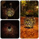 Solar LED Lantern Lights for Garden Decor by Axyaa - Waterproof Metal, Hanging Projection Lights
