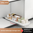 Axyaa Sliding Pot Lid Holder Rack Adjustable Under Cabinet Organizer Shelf