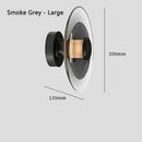 Axyaa Smoke Gray Glass Chandelier Modern Nordic Minimalist Wall Lamp