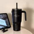 Axyaa Stainless Steel Insulated Tumbler with Handle and Straw, 1100ml Capacity
