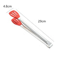 Axyaa Stainless Steel Kitchen Bread Tongs with No-Slip Handle