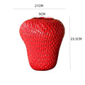 Axyaa Cartoon Strawberry Vase Flowerpot Girl Kids Room Decor Ceramic Home Accessories