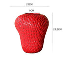 Axyaa Cartoon Strawberry Vase Flowerpot Girl Kids Room Decor Ceramic Home Accessories