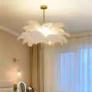 Axyaa Ostrich Feather Pendant Light Chandelier for Home, Bedroom, and Living Room