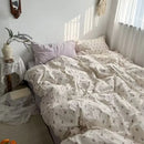 Axyaa Purple Floral Bedding Set for Twin, Full, Queen Sizes