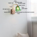 Axyaa Nordic LED Flower Wall Light - Glass Brass Indoor Decor