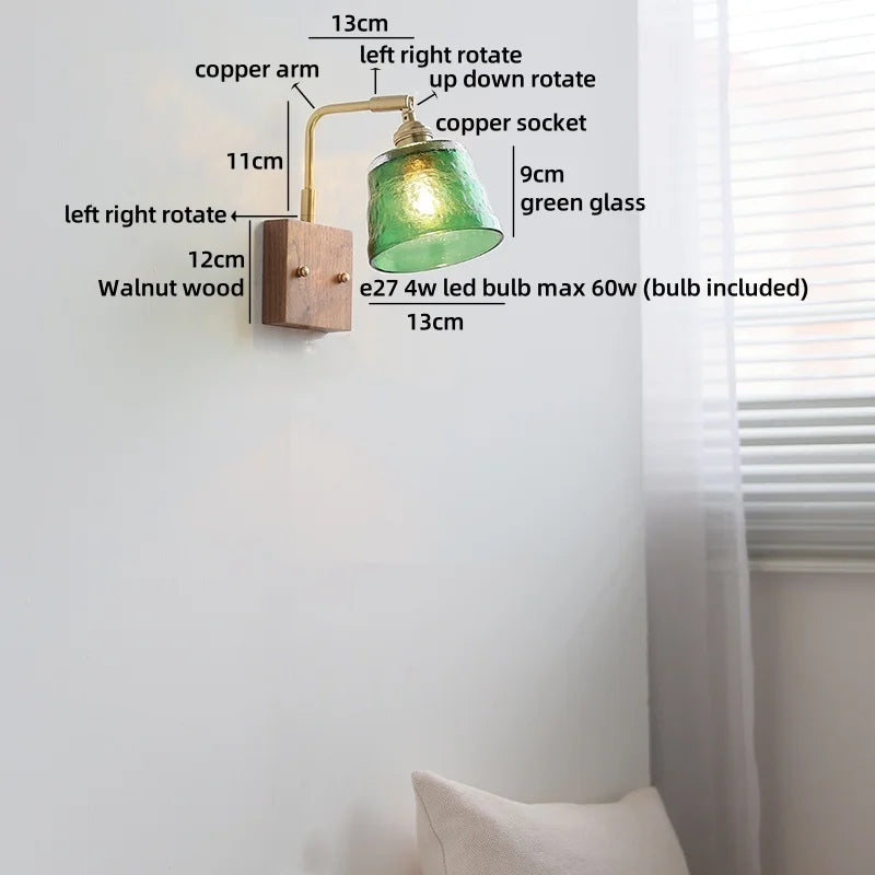 Axyaa White Pumpkin Glass LED Wall Lamp for Children's Living Room