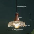 Axyaa Ceramic Wood LED Pendant Chandelier for Dining Bedroom Kitchen Lighting