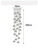 Axyaa Modern Staircase Chandeliers LED Pendant Lights for Living Room