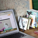 Axya Metal Birdie Bookshelf Dish Organizer for Home Storage & Decoration