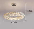Axyaa LED Crystal Chandelier Ceiling Lamp for Living Room Lighting