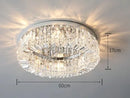 Axyaa Crystal LED Ceiling Chandelier, Modern Gold/Silver Light for Living Room, Bedroom, Hotel Hall