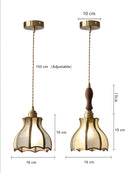 Modern Luxury Axyaa Brass & Glass LED Chandelier for Home Restaurant Living Room