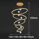 Axyaa Crystal Chandelier Stair Pendant Lamp Living Room Pendant Lights