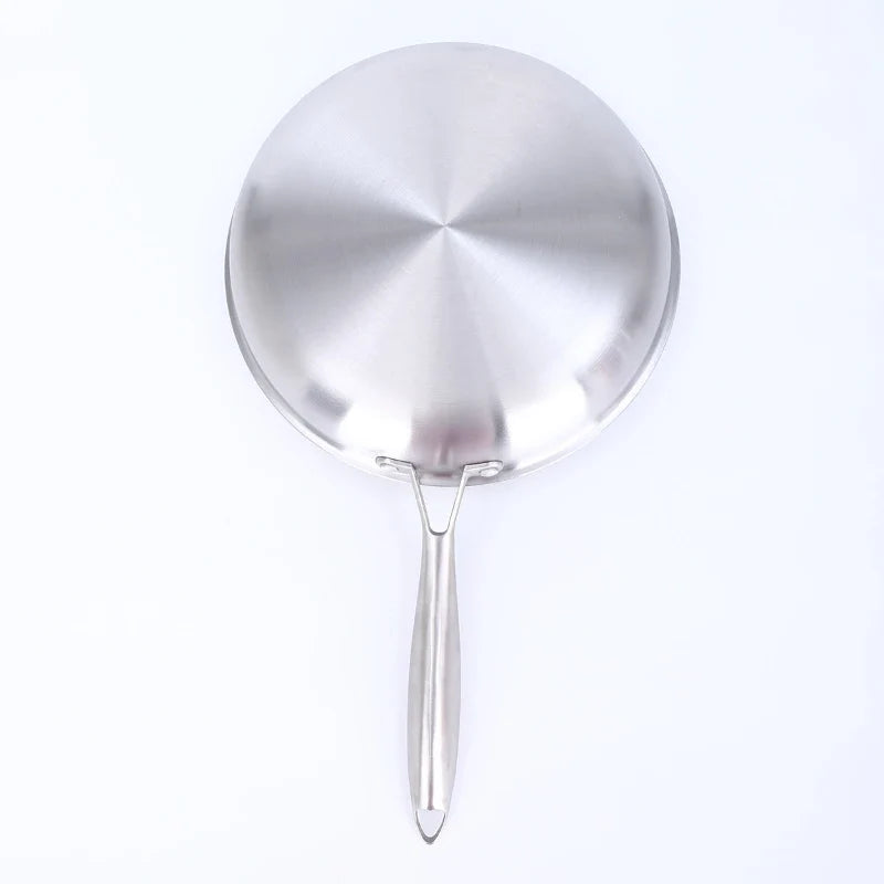 Axyaa Stainless Steel Non-Stick Frying Pan, Thick Flat Bottom Omelet Pan