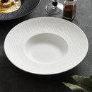 Axyaa Quicksand Stone Ceramic Pasta Plate Set - Western Food & Salad Tableware