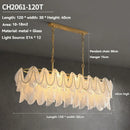Axyaa Glass Chandeliers LED Hanging Lamps for Wedding Party Villa Staircase Lighting