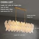 Modern Glass Chandeliers LED Hanging Lamps for Villa Staircase Lighting by Axyaa
