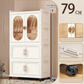 Axyaa Classic White Plastic Armoire Wardrobe Closet Organizer, Large Capacity Storage