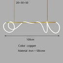 Axyaa Nordic Golden Chandelier LED Pendant Light for Restaurant