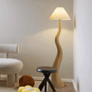 Axyaa French Nordic Floor Lamp Cream Pleated Cover High-end Bedroom Living Room Decor