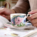 Axyaa Elegant Gold Ceramic Coffee Cup Set | European Luxury Tea Cups