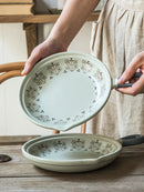 Axya Ceramic Kitchen Pan Set - High Temp Resistant Steak Plate & Omelette Pan