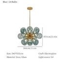 Axyaa Glass Bubble Chandelier Island Lighting for Living Room and Dining Table