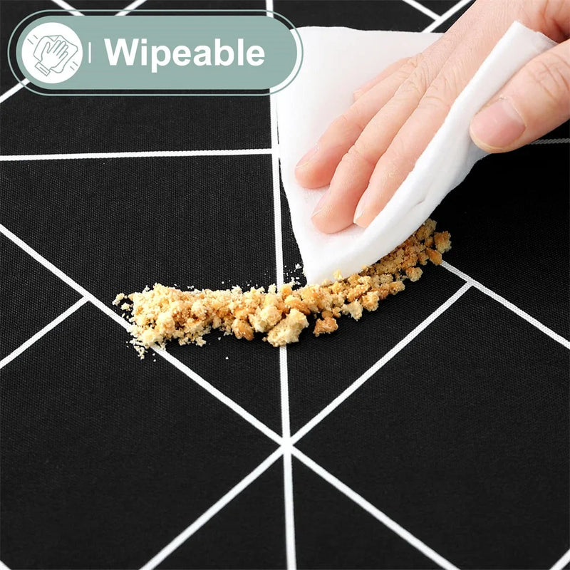 Axyaa 30x72inch Elastic Waterproof Rectangle Table Cover for Home Party & Outdoor