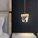 Axyaa Crystal Color Changing Pendant Light for Kitchen Island, Modern Bedside Table Mini Lamp