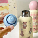 Axyaa Cute Bear Thermos Bottle 350ml Stainless Steel Vacuum Insulated Tumbler