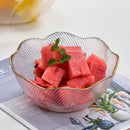 Axyaa Gold-Plated Glass Fruit Salad Bowl Set, Household Tableware