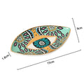 Axyaa Devil Eye Prints Ceramic Jewelry Storage Tray Oval Porch Decor Ornaments