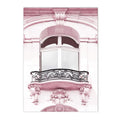 Pink Flower Balcony Tower Paris Wall Art Print by Axyaa - Nordic Canvas Painting