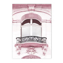 Pink Flower Balcony Tower Paris Wall Art Print by Axyaa - Nordic Canvas Painting