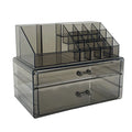 Axyaa Clear Makeup Organizer Set | Large Capacity Cosmetic Storage Drawer Box