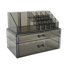 Axyaa Clear Makeup Organizer Set | Large Capacity Cosmetic Storage Drawer Box