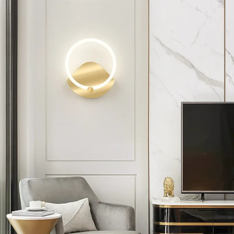 Axya Ring LED Wall Sconce for Modern Nordic Home Interior