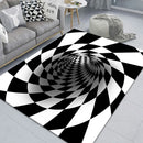 Axyaa 3D Optical Illusion Entrance Carpet: Trippy Living Room Rug for Hallway, Bedroom, Bathroom